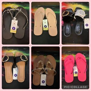 Shade & Shore A New Day Women's Sandals Sydney Brynn Indi Edna - Size 6 Lot